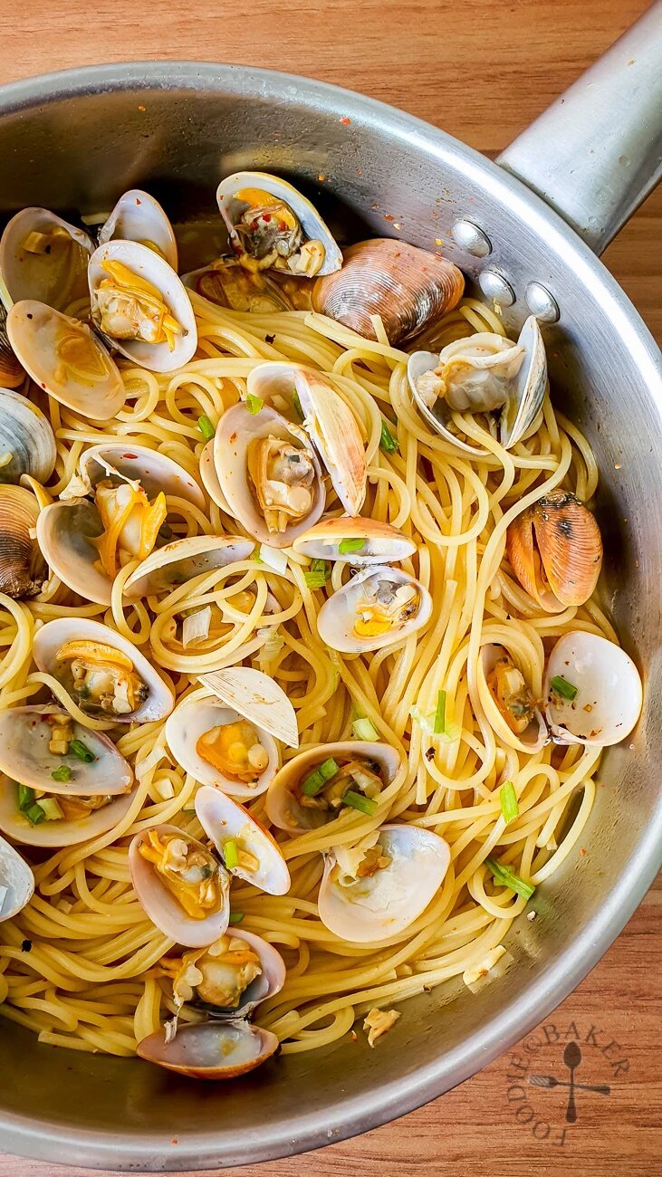 White Wine Clam Pasta by @foodiebaker - Catch Of The Day Singapore