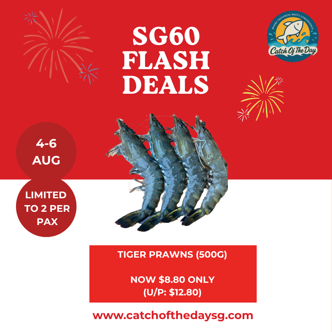 [SG60] $8.80 Tiger Prawns (500G)